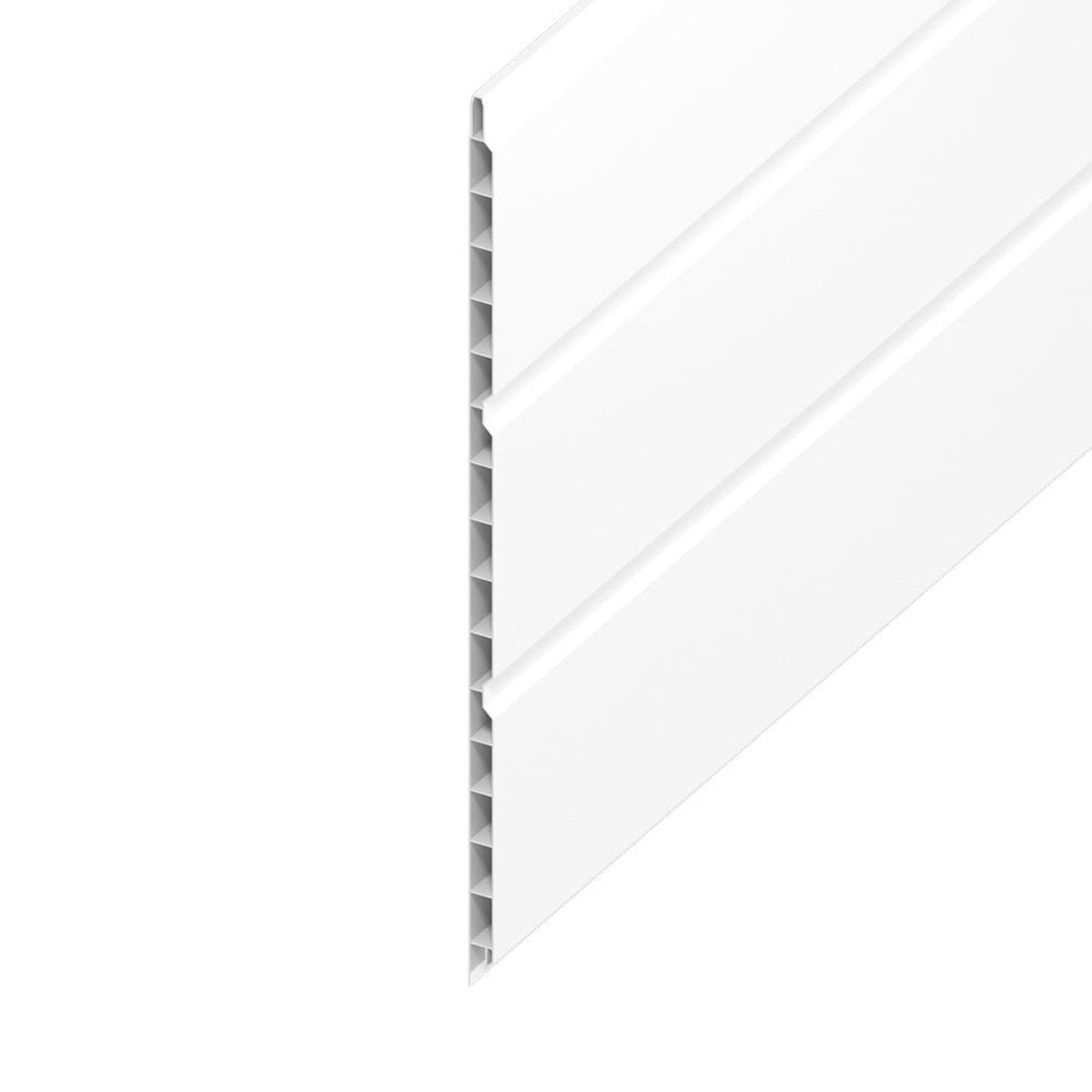 Black Ash 300mm (12in) 5m Hollow Soffit Board Tongue and Groove uPVC Plastic Cladding