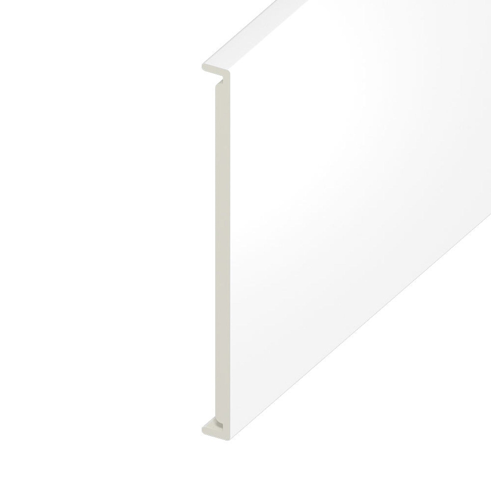 White uPVC Fascia Board Box End - White