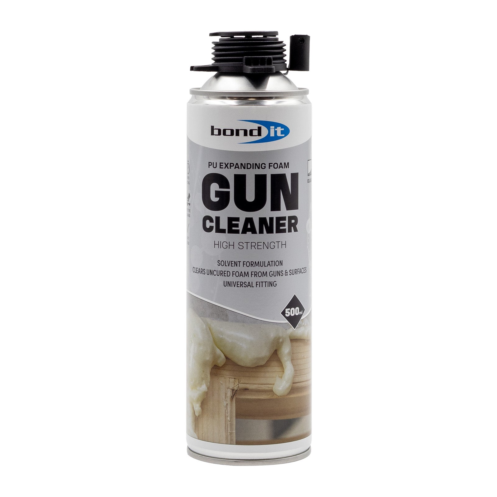 Bond It 6 X 500ml Expanding PU Foam Gun Cleaner Contractors Grade Fluid