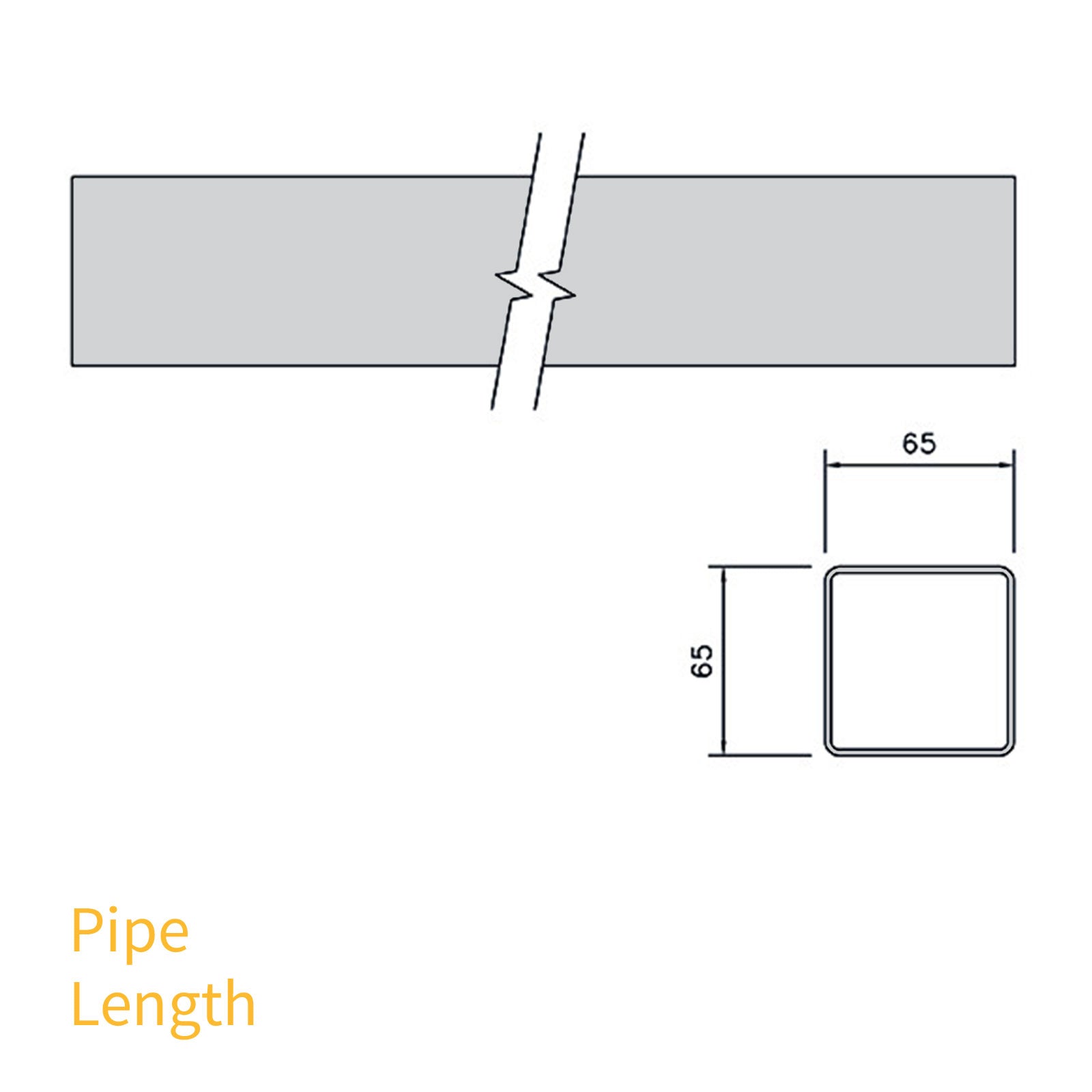Square (65mm) Brown Rainwater Gutter Downpipe from FloPlast