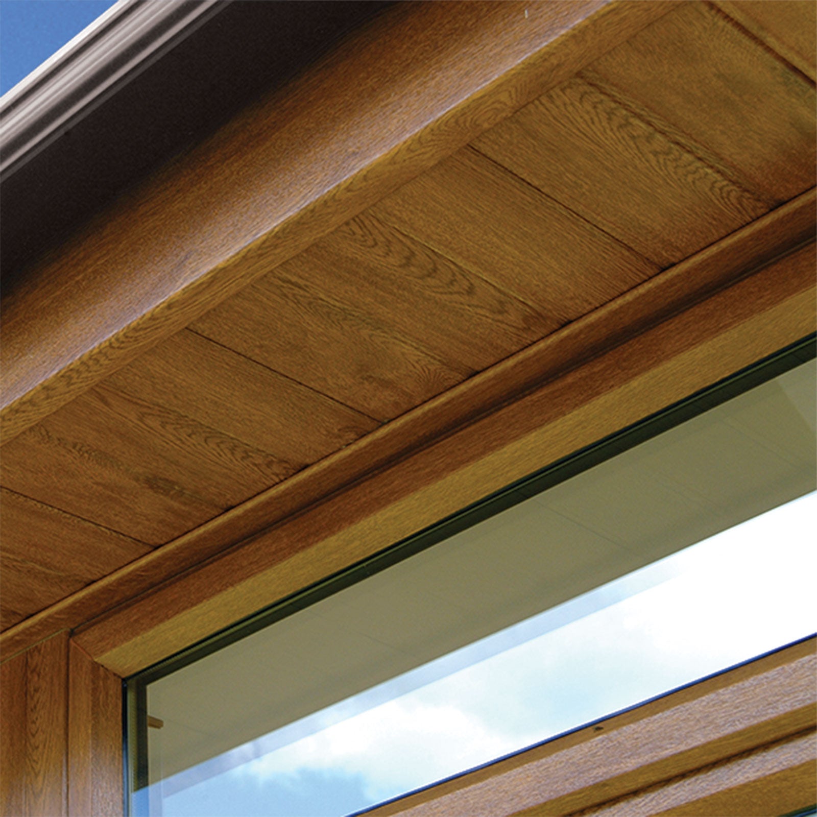Golden Oak 100mm (4in) 5m Hollow Soffit Board Tongue and Groove uPVC Plastic Cladding