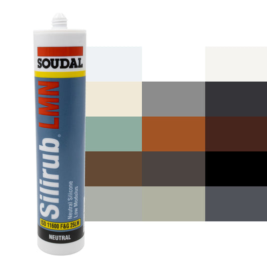 Anthracite Grey Soudal Silirub LMN Silicone Glazing and Construction Sealant