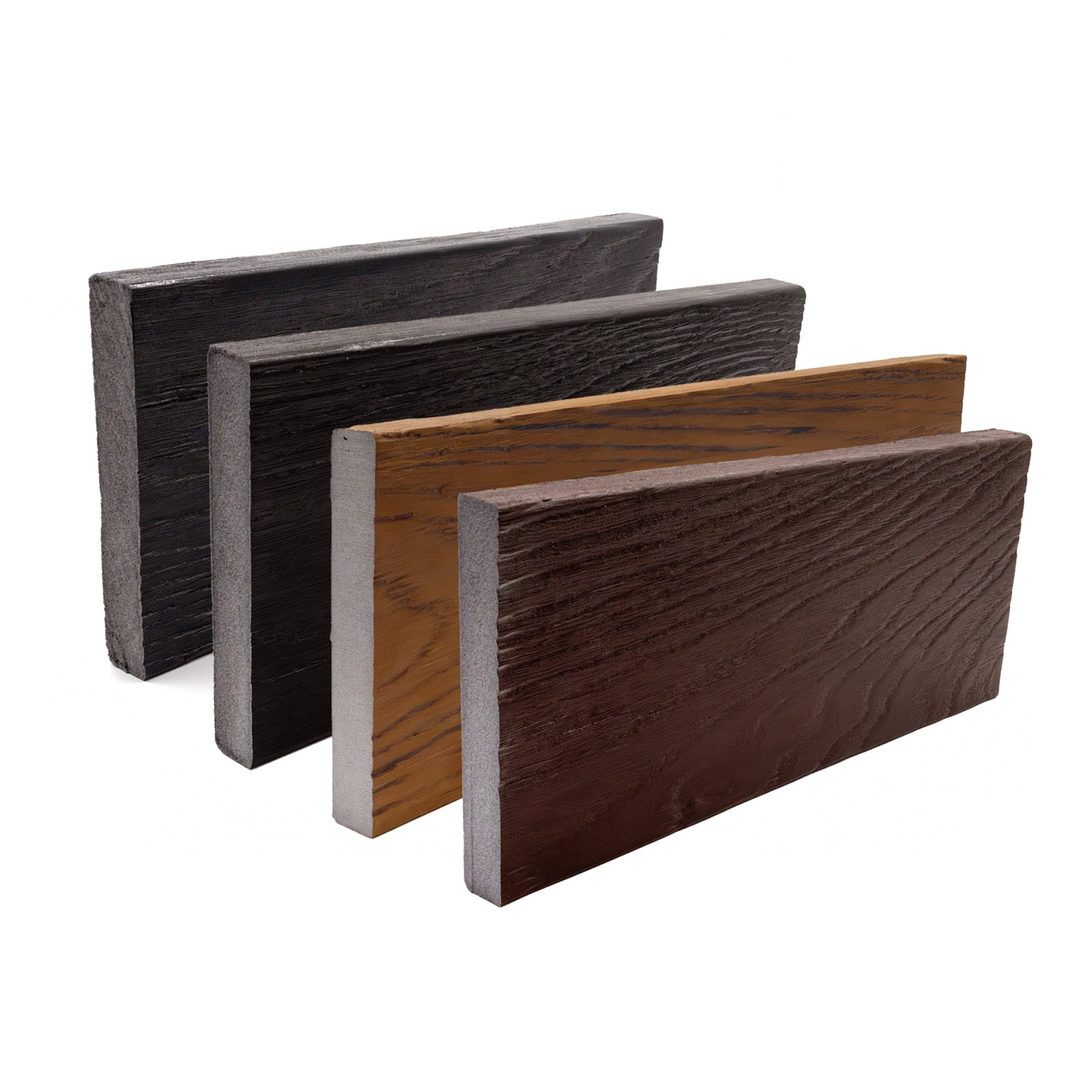 Black Mock Tudor Board Textured Replica Wood Composite Planks (4.2m) - Black