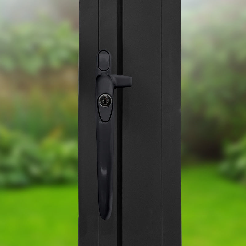 a cockspur handle installed on a window frame