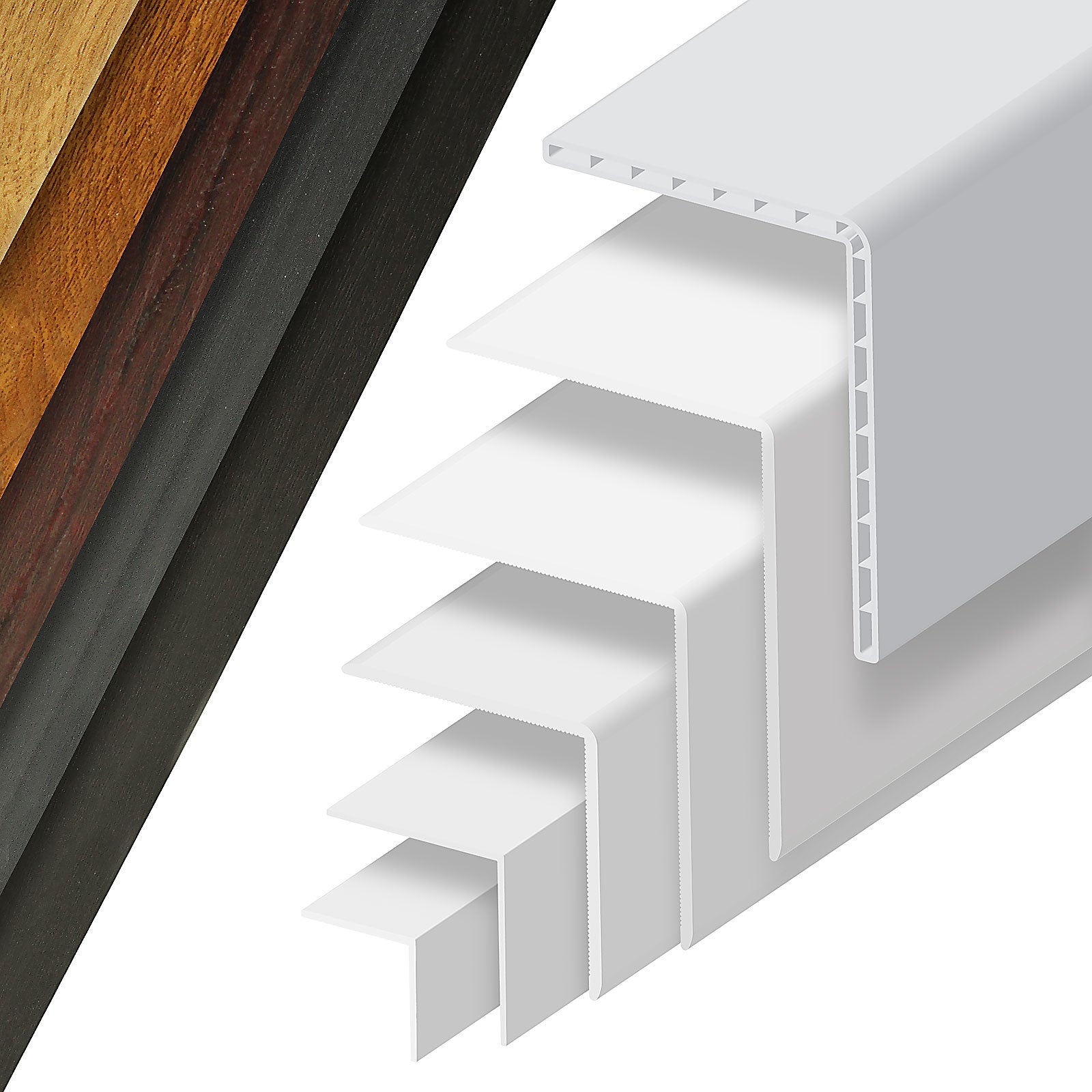 Rigid Angle uPVC Plastic L Shaped Corner Trim 5m