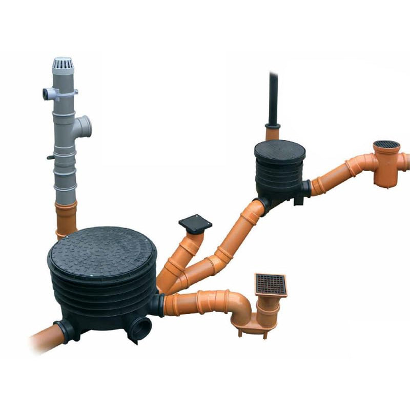 an image showing the underground and overground system of a 110mm waste pipe