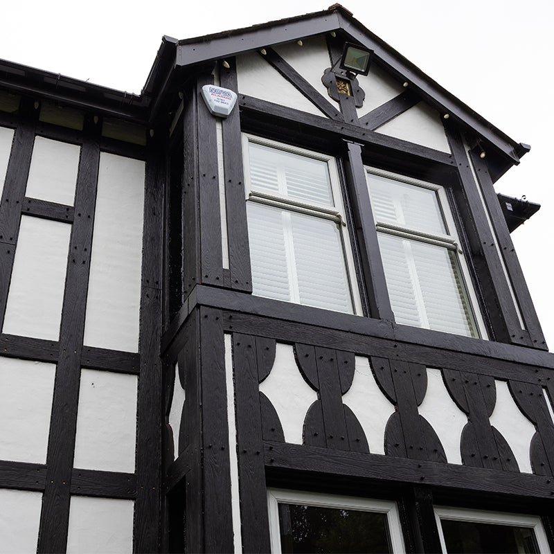 an image of a house using mock tudor board