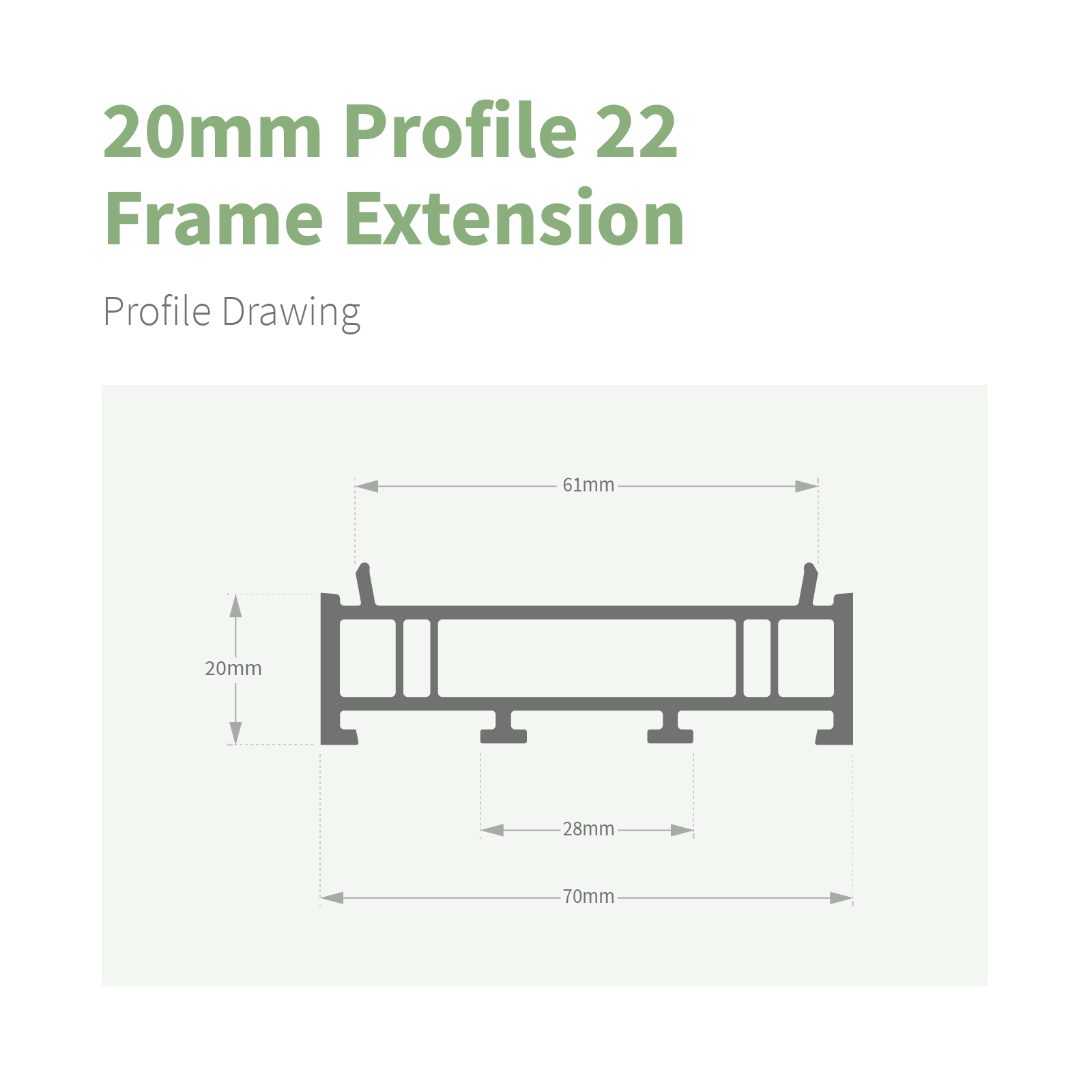 70mm Frame Extension Add-on – Truly PVC