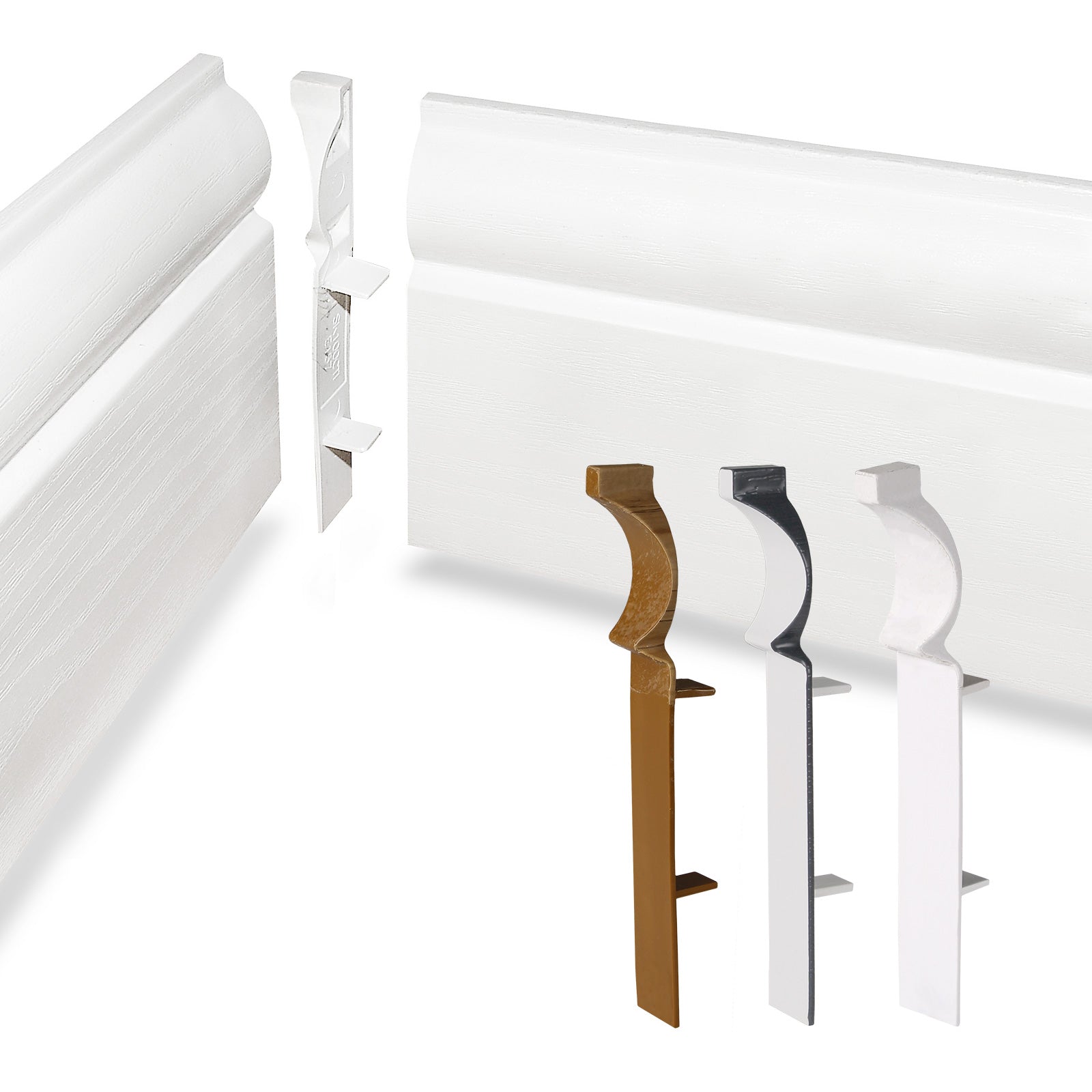 White Satin Internal Corner for 100mm Roomline Torus Plastic Skirting - White Satin