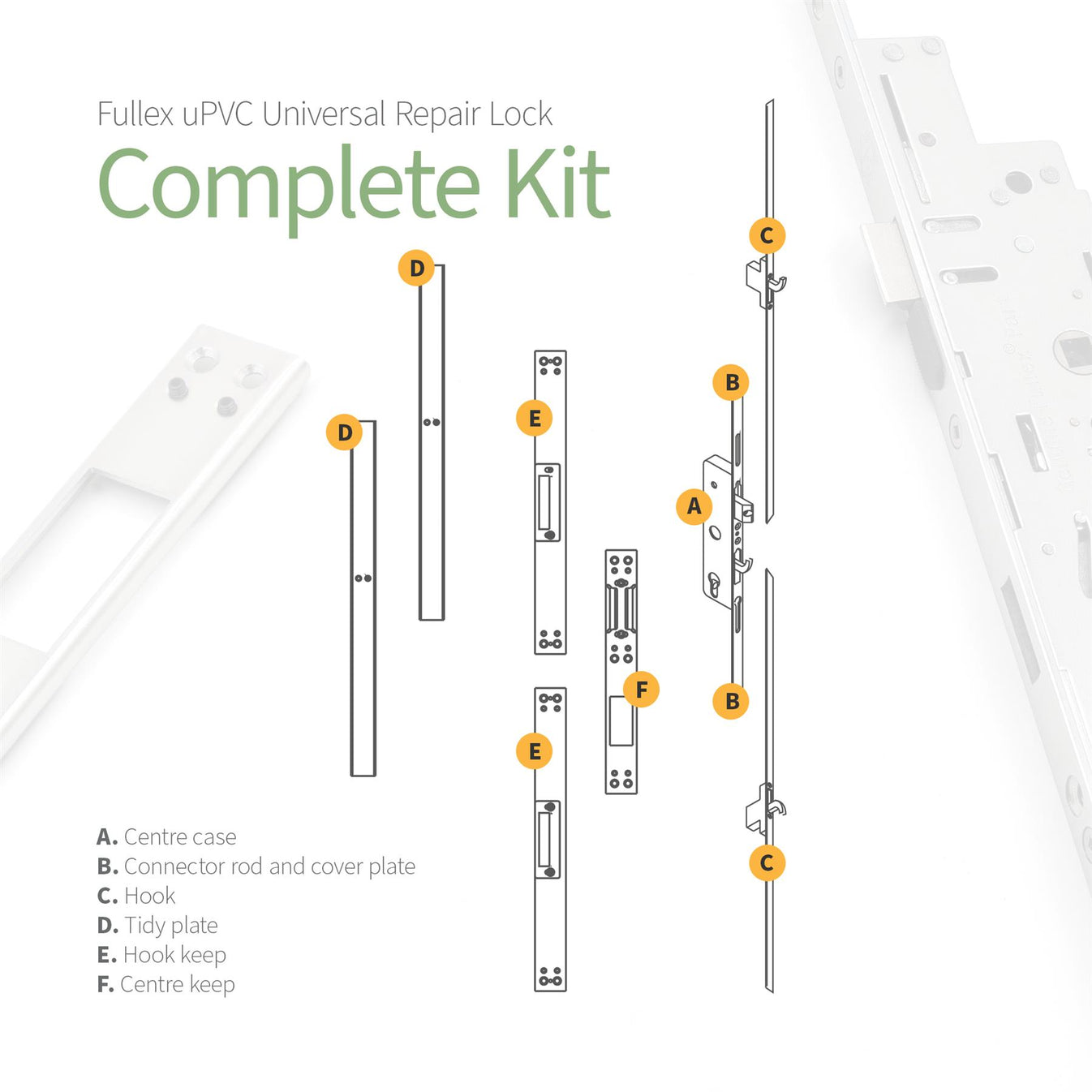 Fullex Universal uPVC Door Repair Lock Multipoint Mechanism – Truly PVC