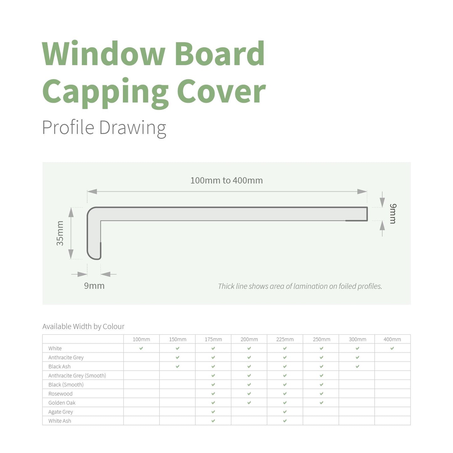 Window Board Capping Cover (2.5m)