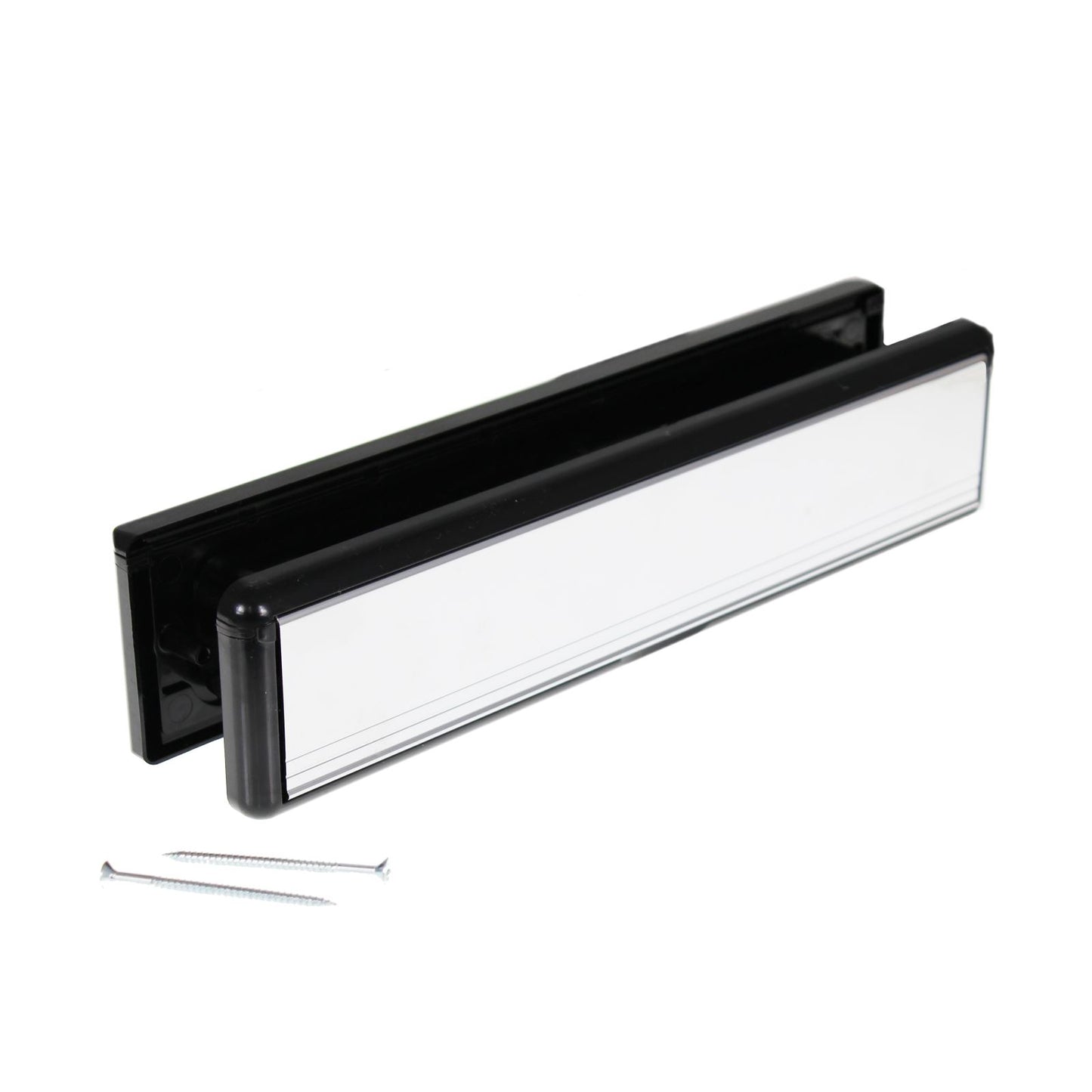 Black/Black 20-40mm Yale Yaleseal 12" Letterplate Post box - 20-40mm, Black/Black