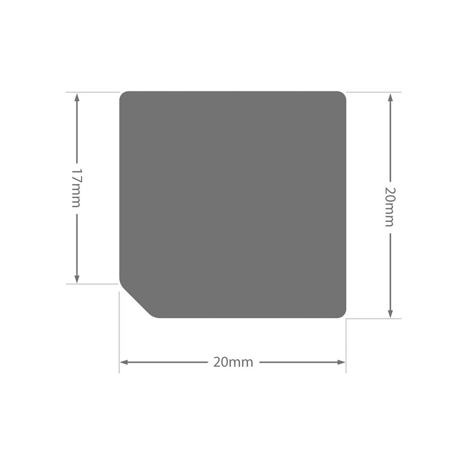 White 20mm Square Section uPVC Plastic Window Door Finishing Bead Trim