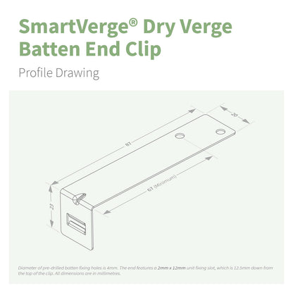 SmartVerge Linear Dry Verge Batten End Clip