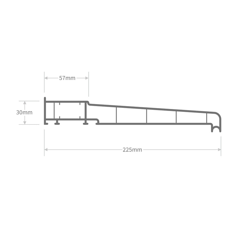 225mm uPVC Plastic Window Sill in lengths 1m, 1.35m, 2m and 2.5m ...