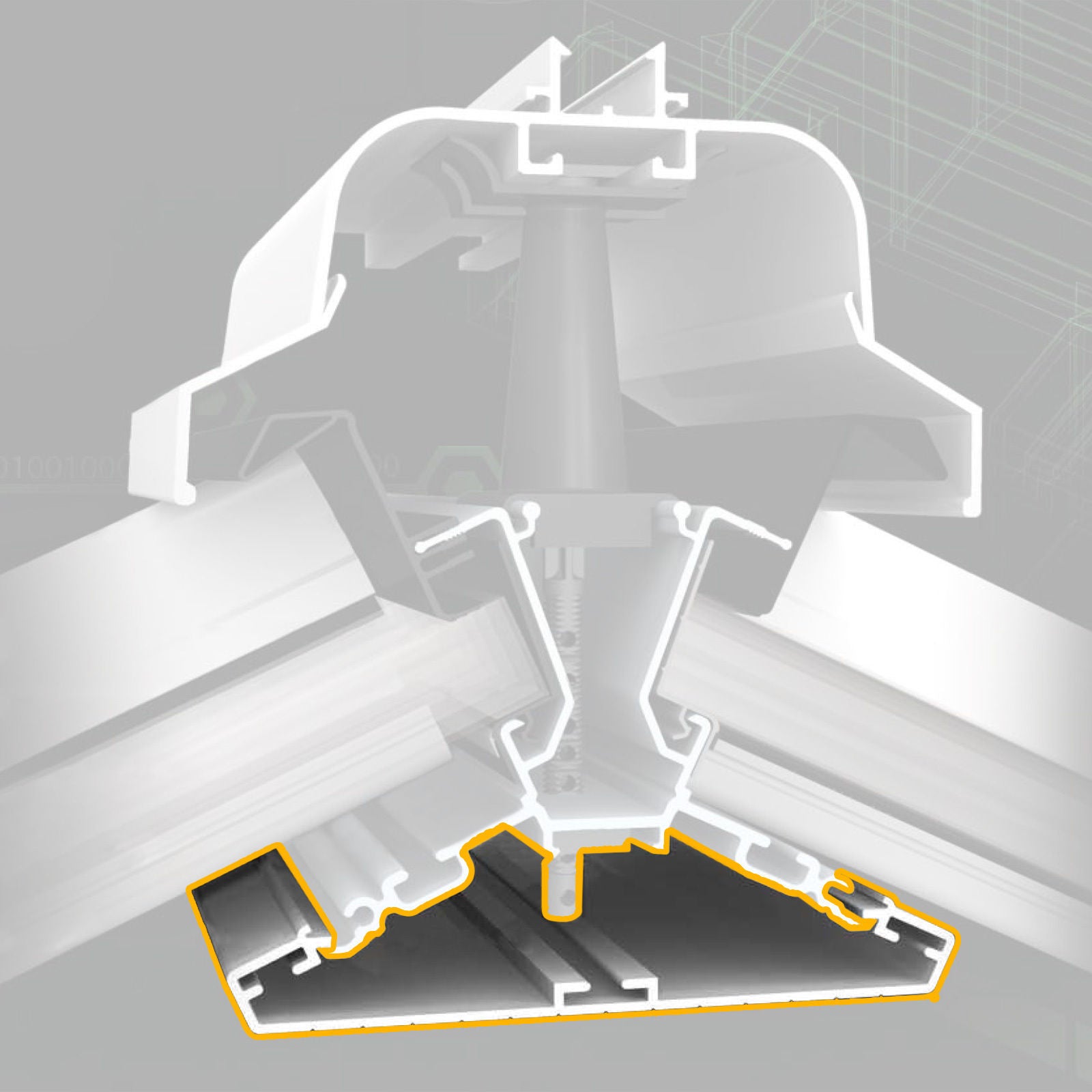Ultra Frame Half Ridge 150mm Ridge Undercladding for Ultraframe Classic Conservatory Roof ...