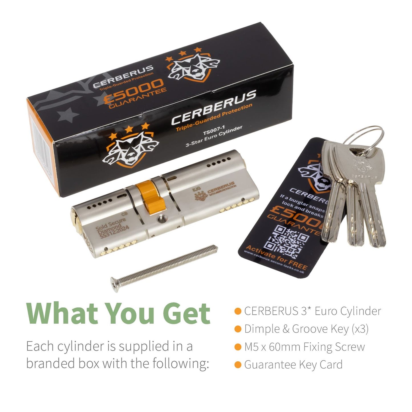 CERBERUS TS007 3* Euro Cylinder