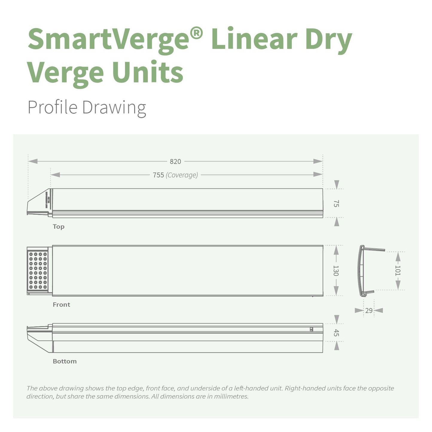 SmartVerge Linear Dry Verge Unit