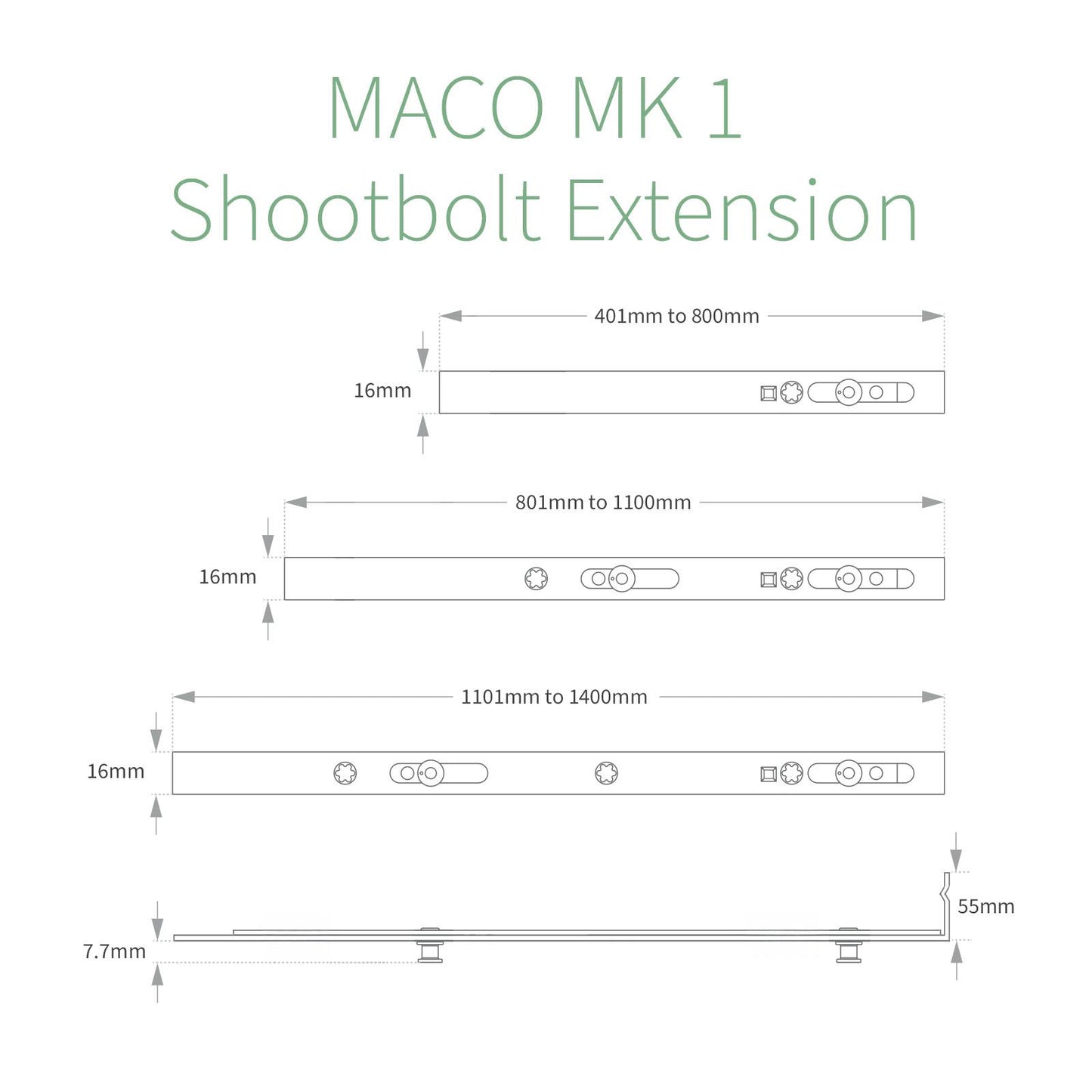 MACO MK1 Shootbolt Espag Extension Rod