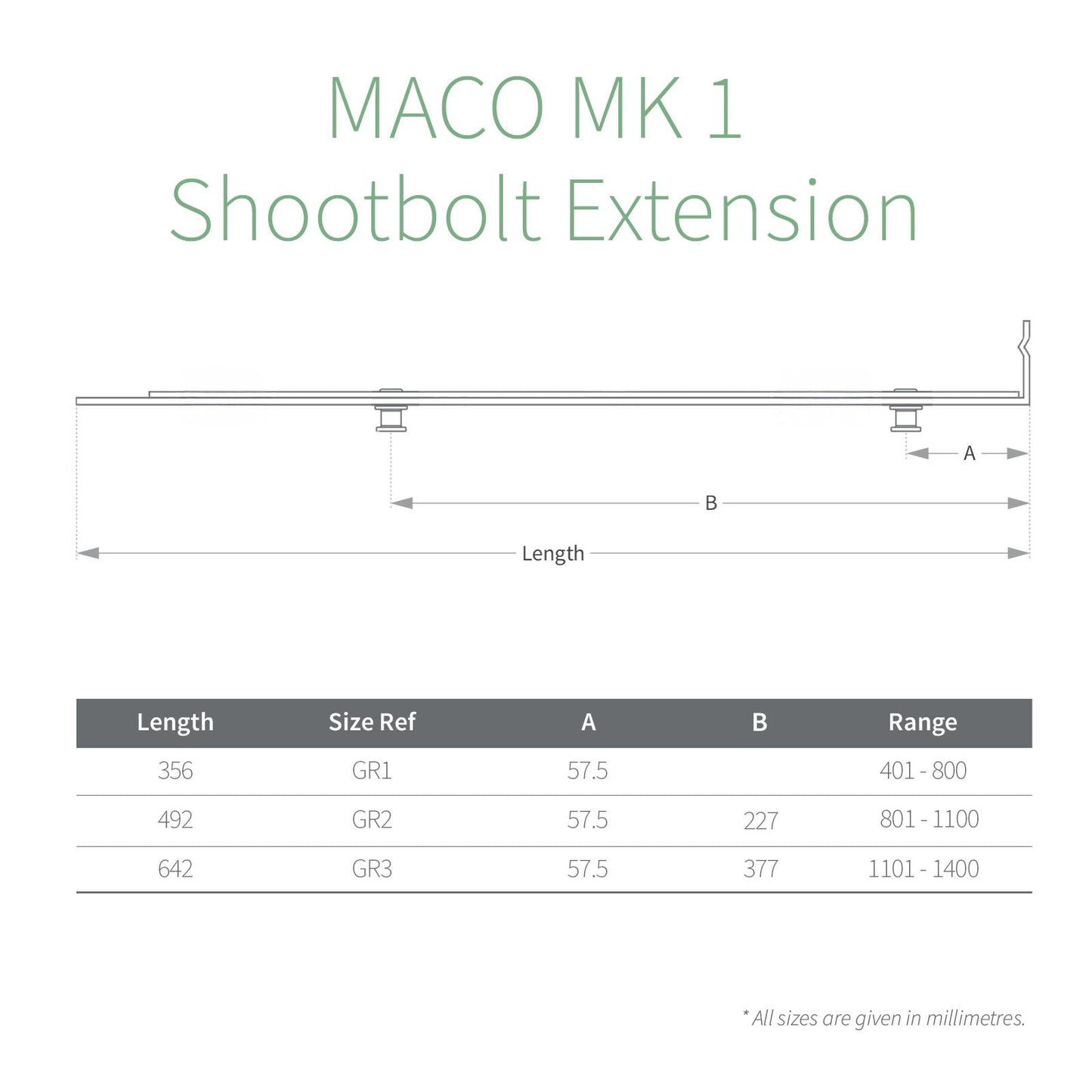 MACO MK1 Shootbolt Espag Extension Rod
