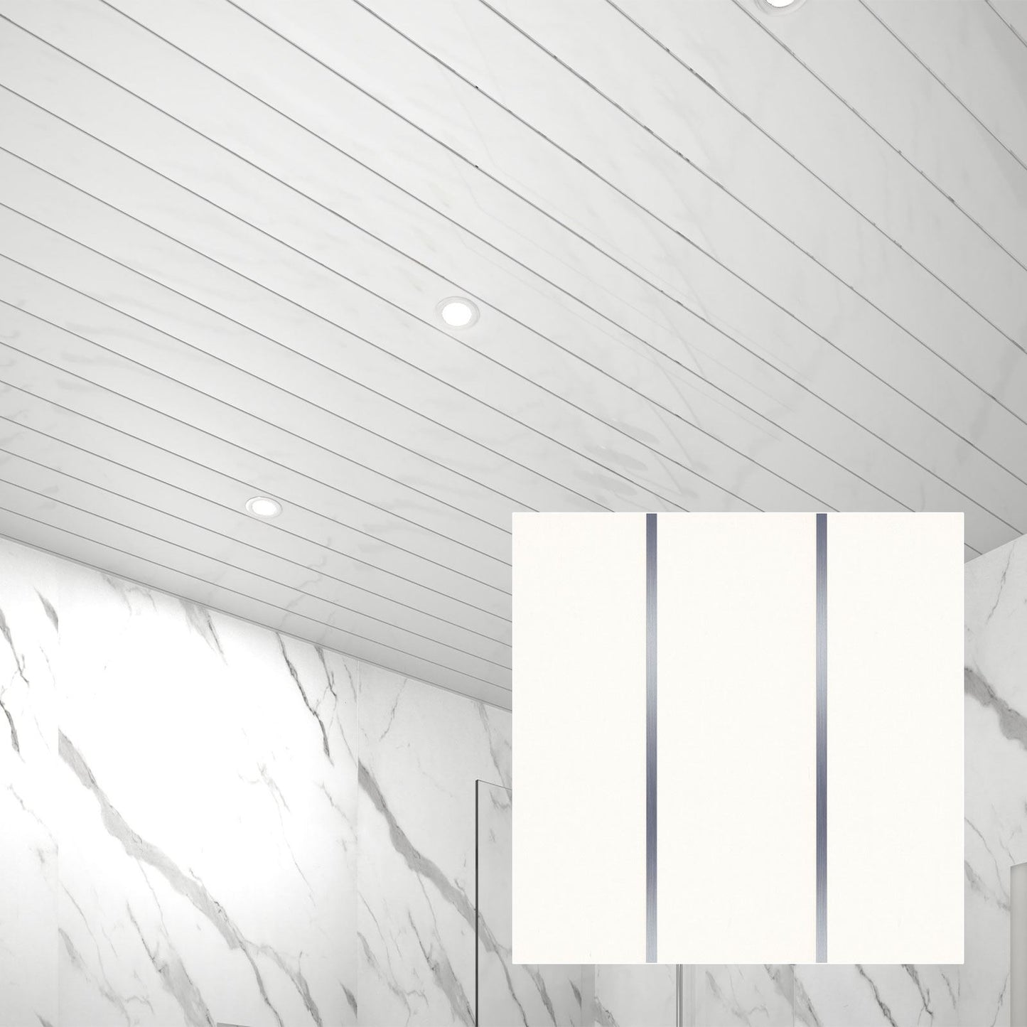Zest White Ceiling Panels (4 Pack)