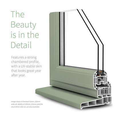 85mm Profile 22 Stub Window Sill (with End Caps)