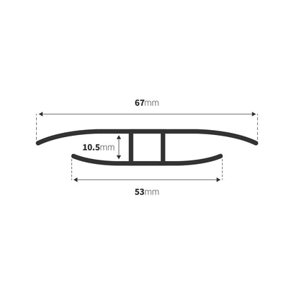 Clear Polycarbonate H-Section