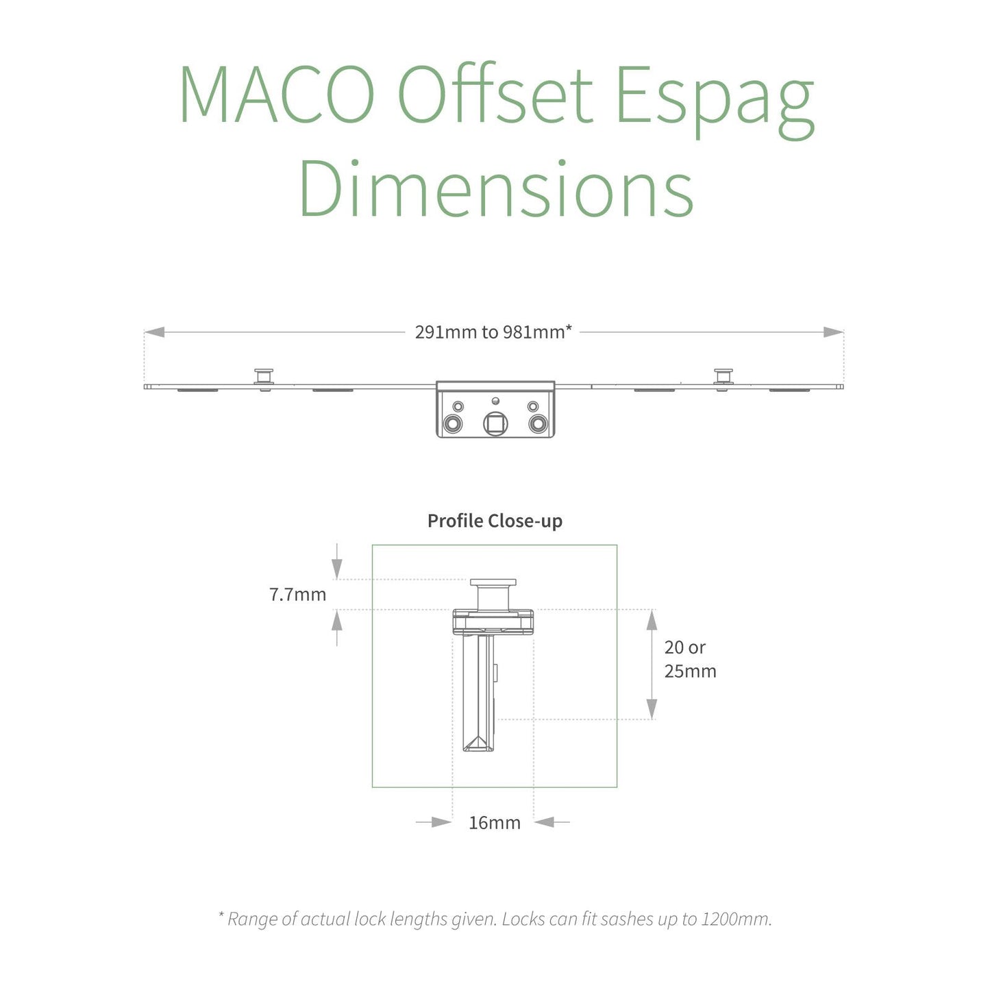 MACO Offset Espag Window Lock