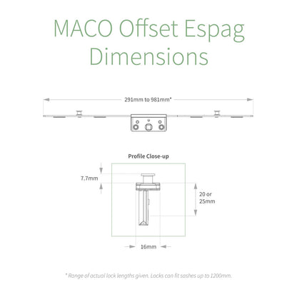 MACO Offset Espag Window Lock