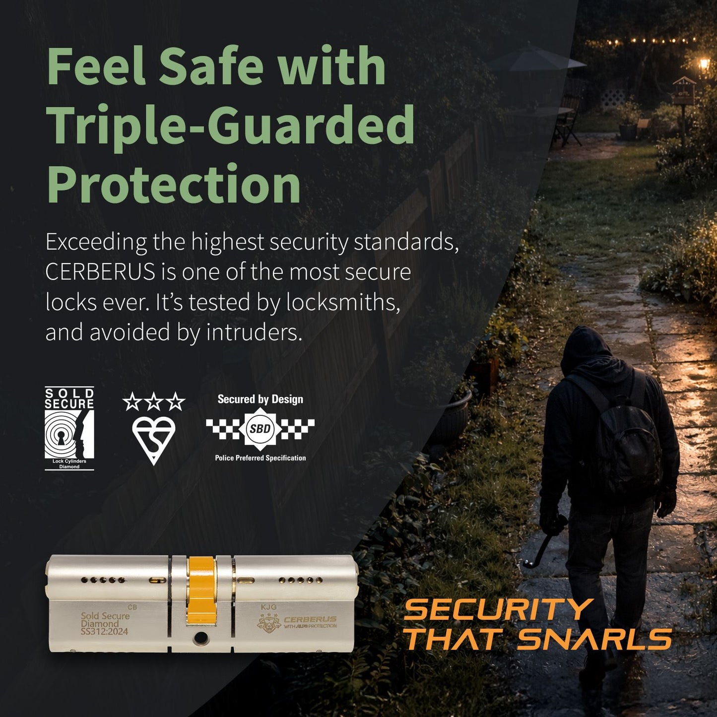 CERBERUS TS007 3* Keyed-Alike Euro Cylinders