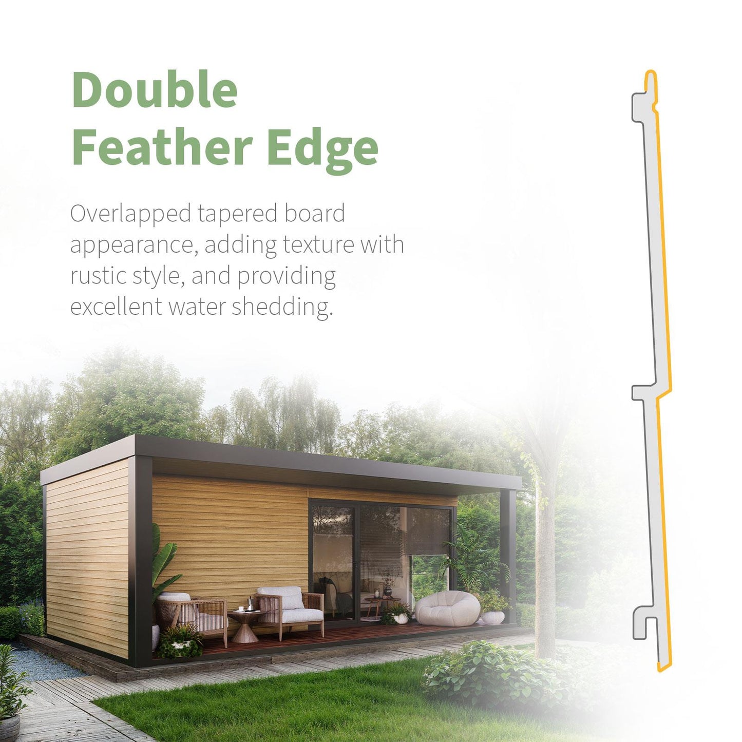 NatureClad Double Feather Edge Board