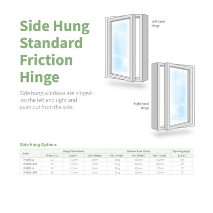Securistyle Defender Standard Window Friction Hinge (Side Hung)