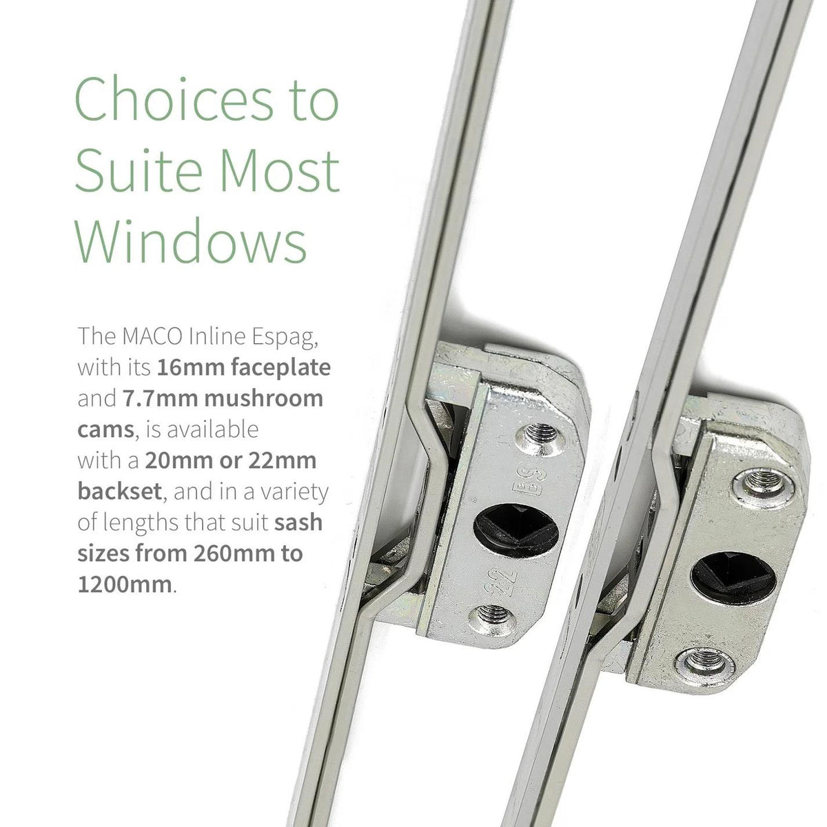 Maco Window Hard MACO Inline Espag Window Lock Multi-Point uPVC Mechanism – Truly PVC