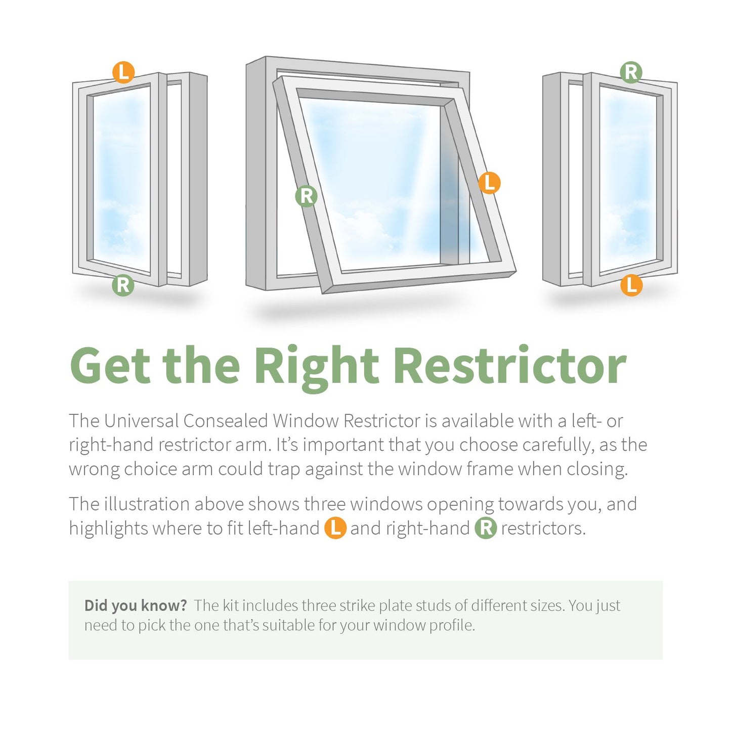 Universal Concealed Window Restrictor Kit