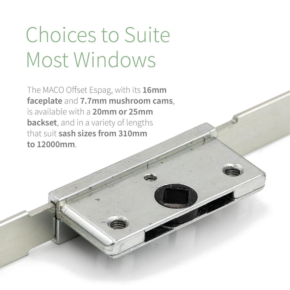 Maco Window Hard MACO Offset Espag Window Lock Multi-Point uPVC Mechanism – Truly PVC