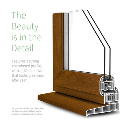85mm Profile 22 Stub Window Sill (with End Caps)