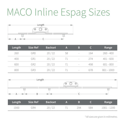 MACO Inline Espag Window Lock