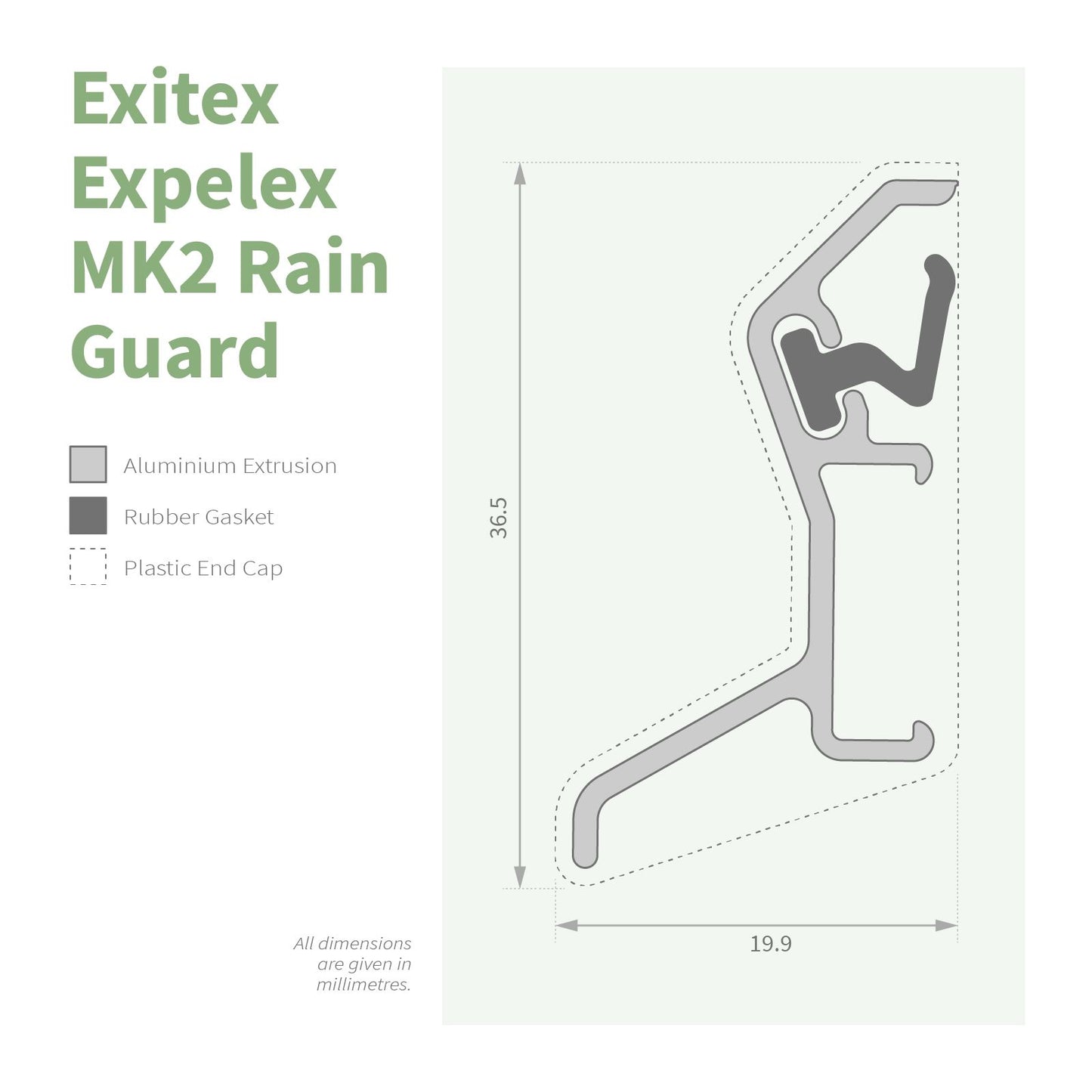 Exitex Conceal Fix Expelex MK2 Rain Deflector