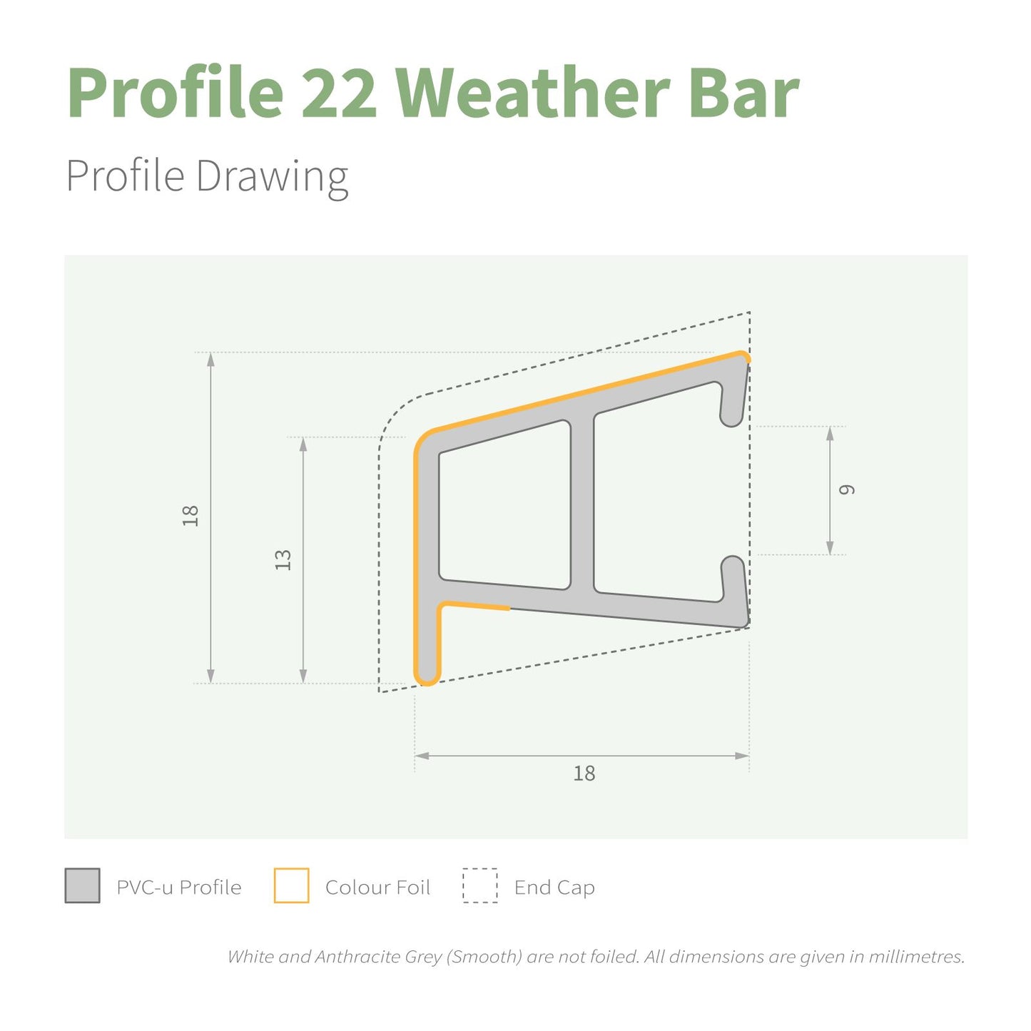 Epwin uPVC Door Weather Bar & End Caps