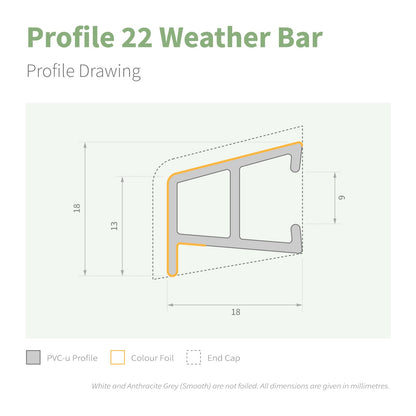 Epwin uPVC Door Weather Bar & End Caps