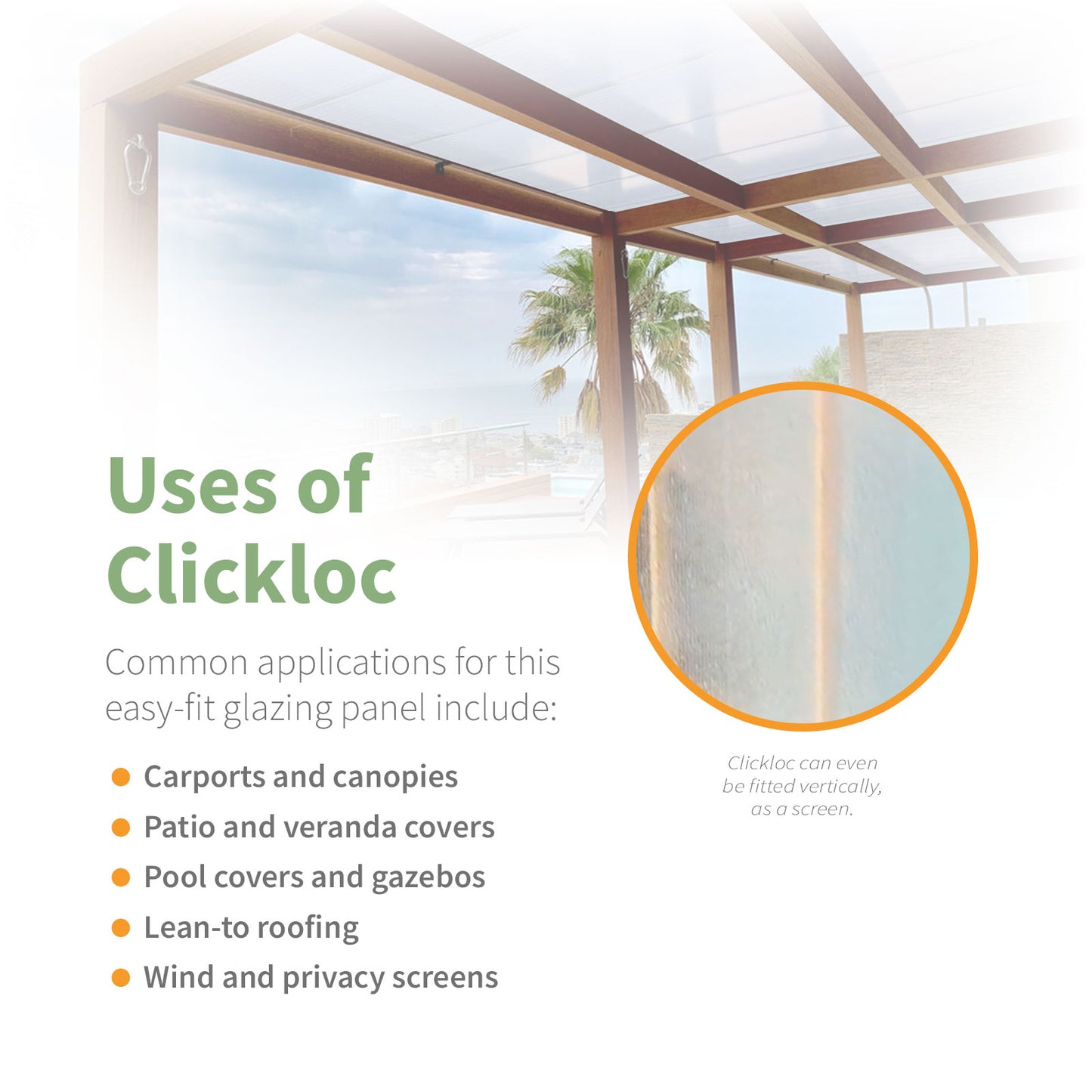 Clickloc Easy-Fit Polycarbonate Panel