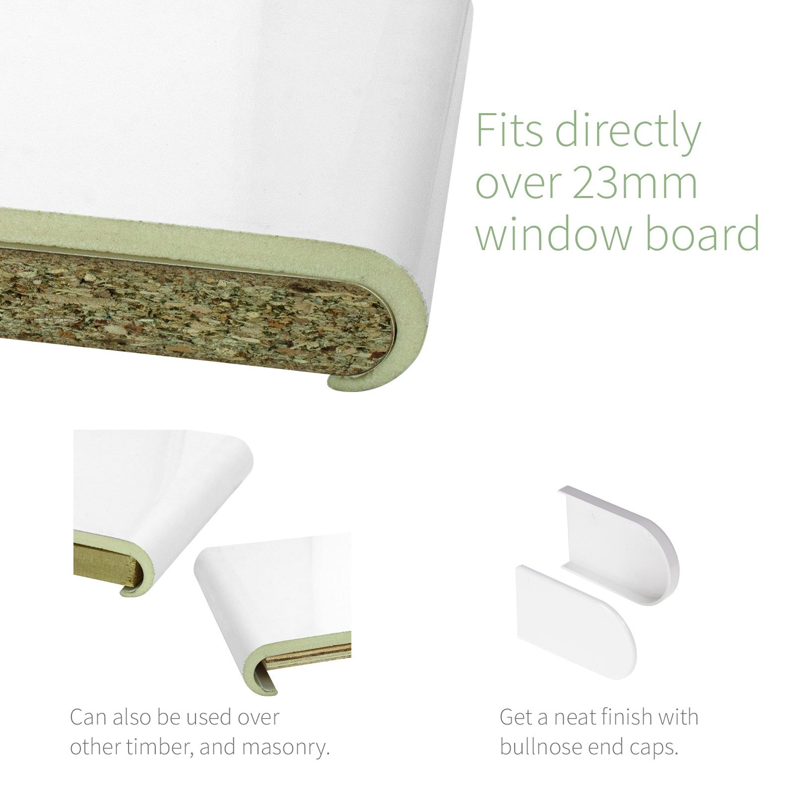 2 5m Window Board Cill Bullnose Capping Cover Truly PVC 2-5m-window-board-cill-bullnose-capping-cover-truly-pvc