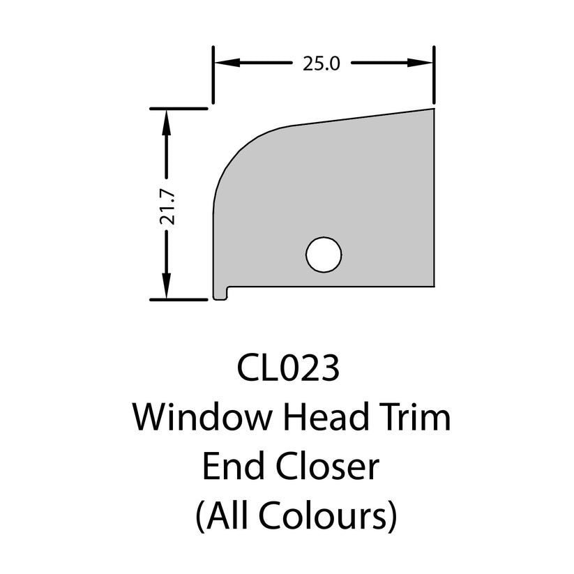 Pvc Cladding Caps Window Head Trim End Cap for Coastline Shiplap Cladding – Anthracite ...