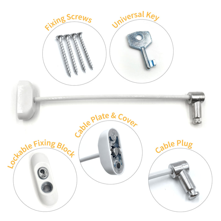 TruMAX Key-Locking Window Door Cable Restrictor – Truly PVC