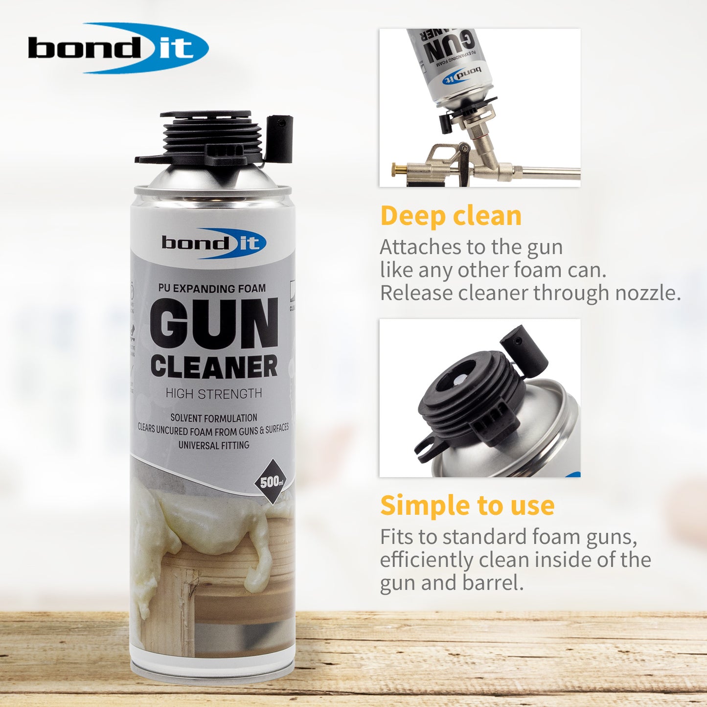 Example of Bond-It PU Expanding Foam Gun Cleaner (500ml)