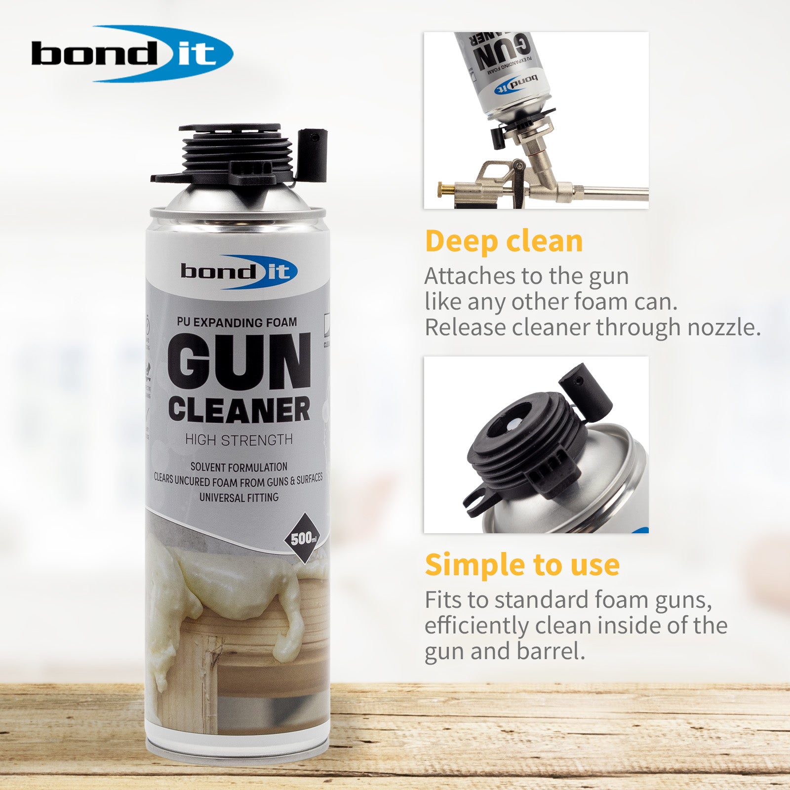 Example of Bond-It PU Expanding Foam Gun Cleaner (500ml)