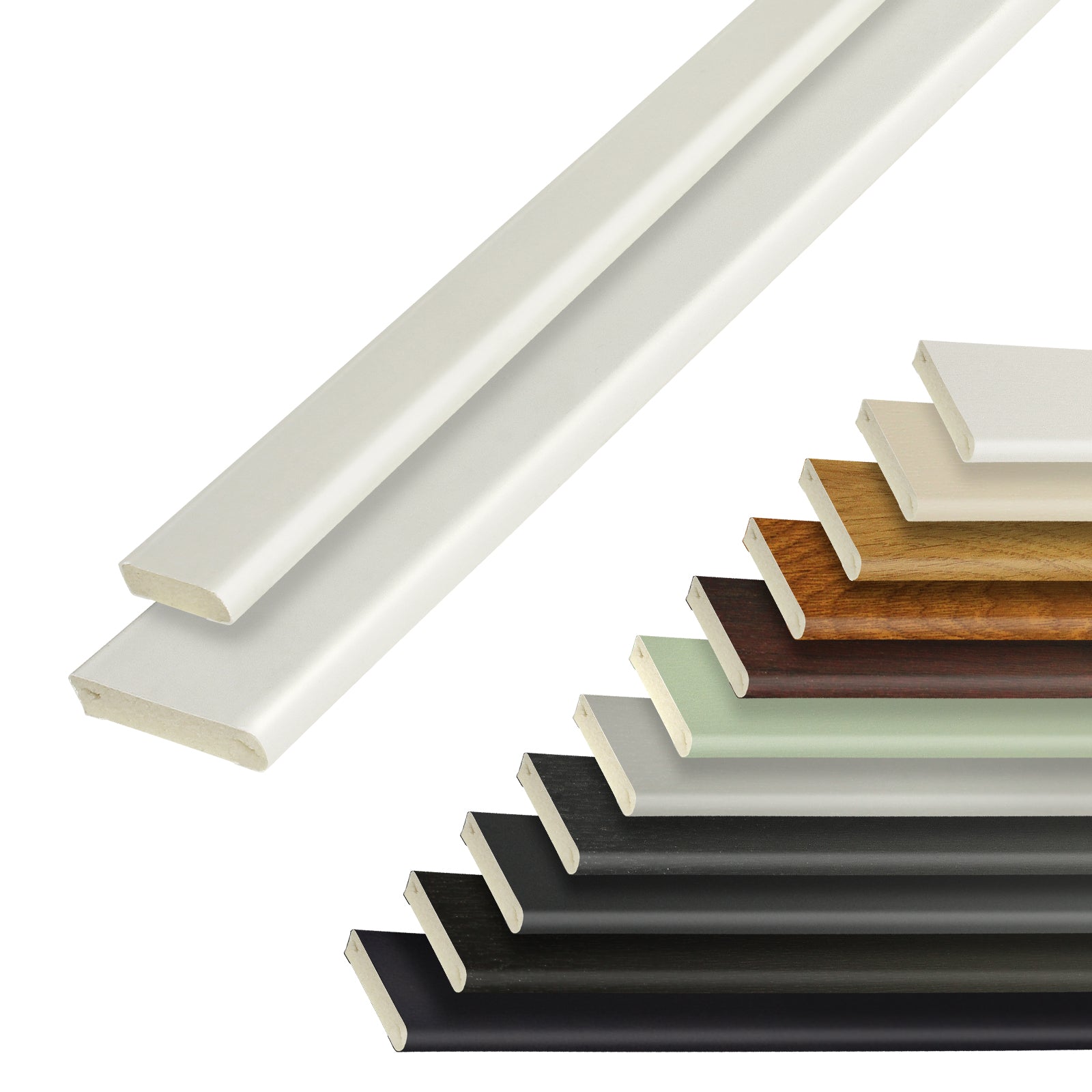 20mm Agate Grey Cloaking Fillet uPVC Plastic Architrave Window Door Architrave Trim - 20mm, Agate Grey
