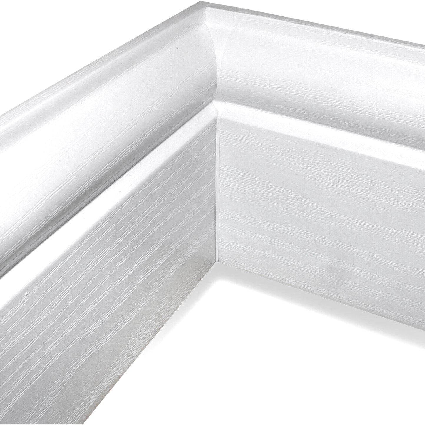 Internal Corner for 100mm Roomline Torus Plastic Skirting - White Satin Internal Corner for 100mm Roomline Torus Plastic Skirting - White Satin