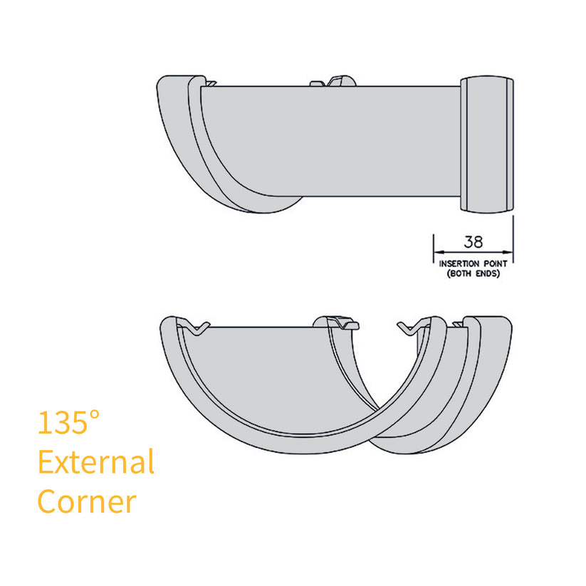 Half Round 112mm Gutter from FlowPlast – Truly PVC