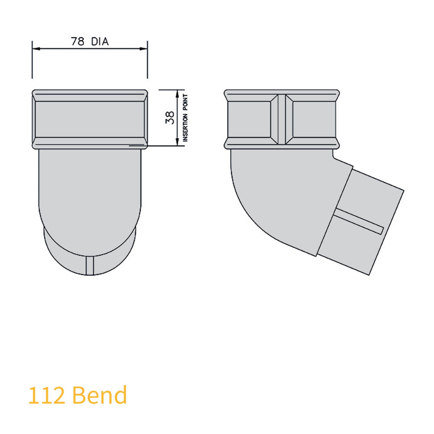 FloPlast 68mm Round Downpipe